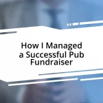 How I Managed a Successful Pub Fundraiser